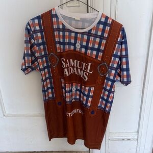 Samuel Adams Plaid Oktoberfest Tee in Blue & Brown